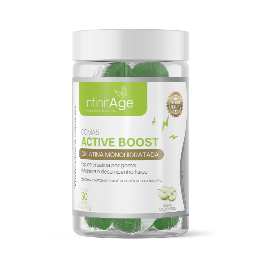 Pote Active Boos Creatina Maça Verde
